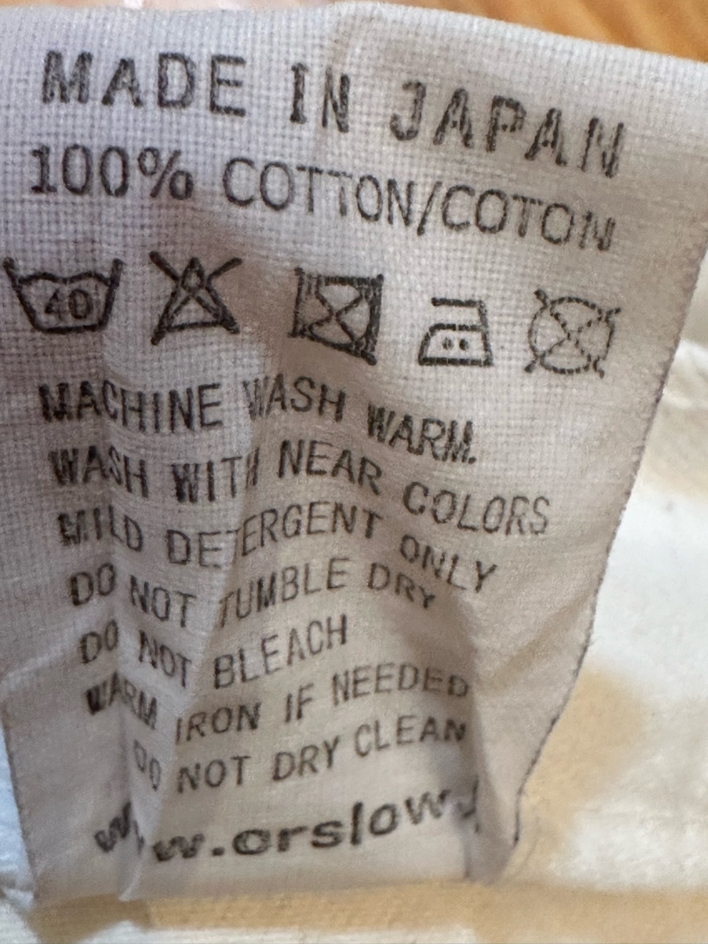OrSlow 107 denim pants in natural white Made in Japan Size S (j6) - Picture 15 of 16